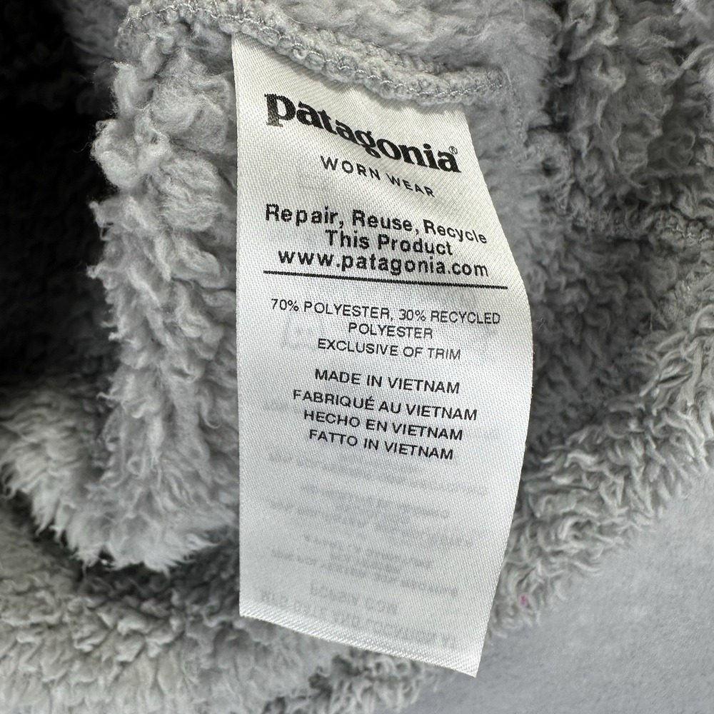 Patagonia Los Gatos Womens Large 1/4 Zip Fleece Soft Pullover Jacket Grey 25235 - Picture 8 of 9
